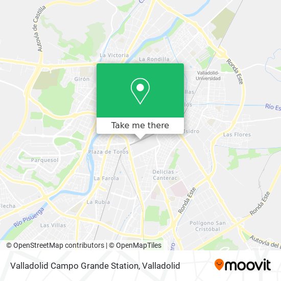 Valladolid Campo Grande Station map