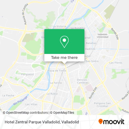 Hotel Zentral Parque Valladolid map