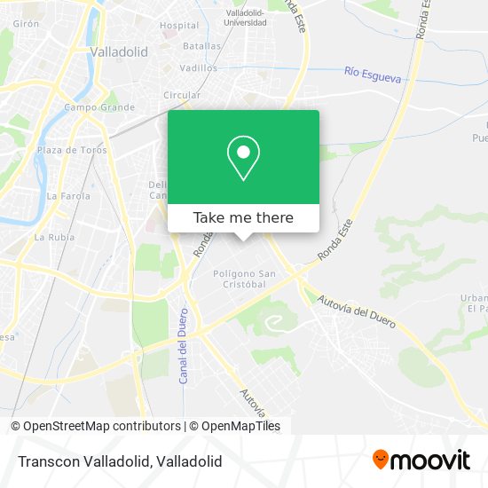 Transcon Valladolid map