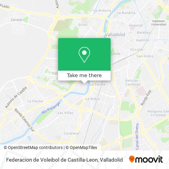 mapa Federacion de Voleibol de Castilla-Leon