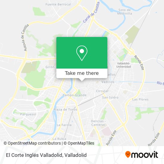 El Corte Inglés Valladolid map