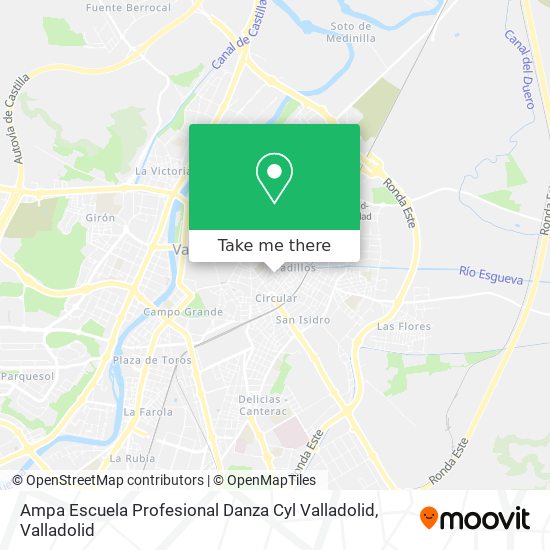 Ampa Escuela Profesional Danza Cyl Valladolid map