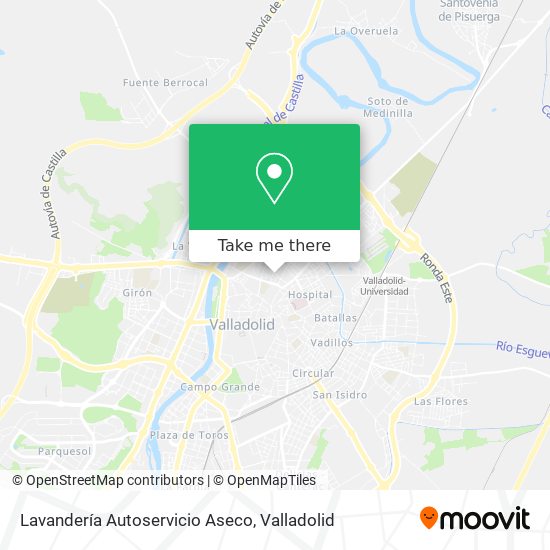 mapa Lavandería Autoservicio Aseco