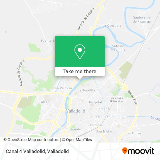 Canal 4 Valladolid map