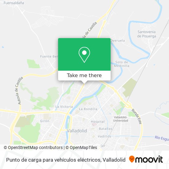 Punto de carga para vehículos eléctricos map