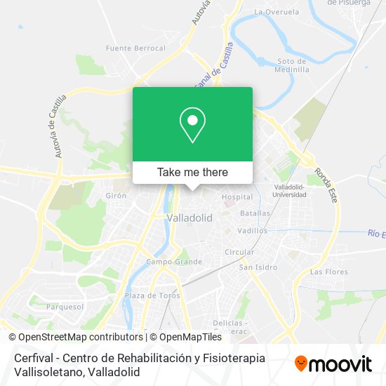 Cerfival - Centro de Rehabilitación y Fisioterapia Vallisoletano map