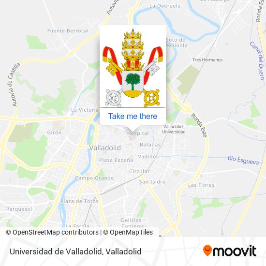 mapa Universidad de Valladolid