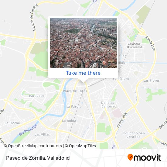 Paseo de Zorrilla map