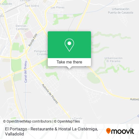 El Portazgo - Restaurante & Hostal La Cistérniga map