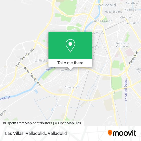 Las Villas. Valladolid. map