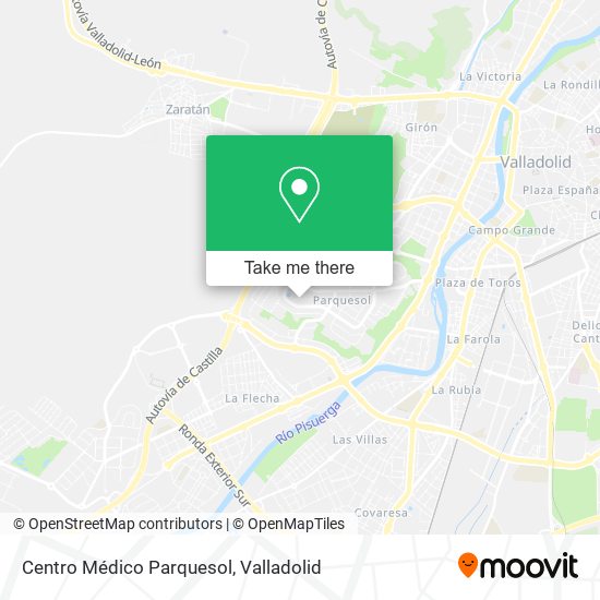 Centro Médico Parquesol map