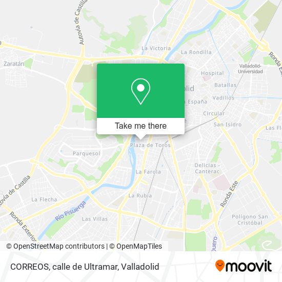 mapa CORREOS, calle de Ultramar
