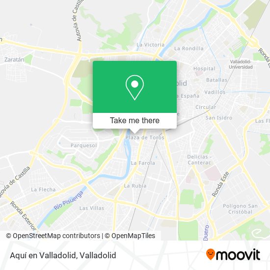 mapa Aquí en Valladolid