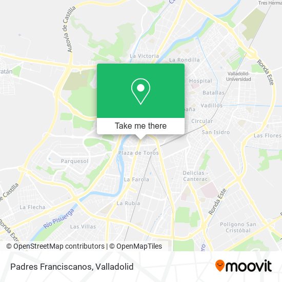 Padres Franciscanos map
