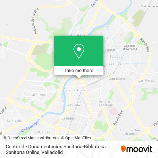 mapa Centro de Documentación Sanitaria-Biblioteca Sanitaría Online