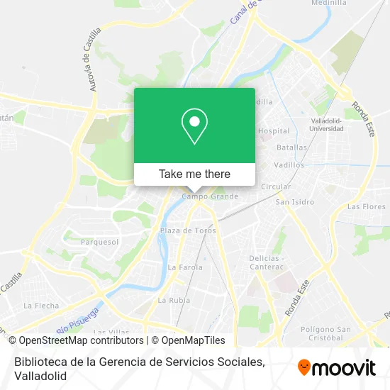 Biblioteca de la Gerencia de Servicios Sociales map