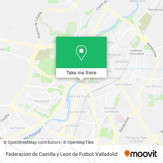 Federacion de Castilla y Leon de Futbol map