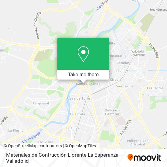 Materiales de Contrucción Llorente La Esperanza map