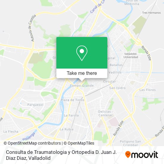 Consulta de Traumatologia y Ortopedia D. Juan J. Diaz Diaz map