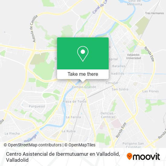 Centro Asistencial de Ibermutuamur en Valladolid map