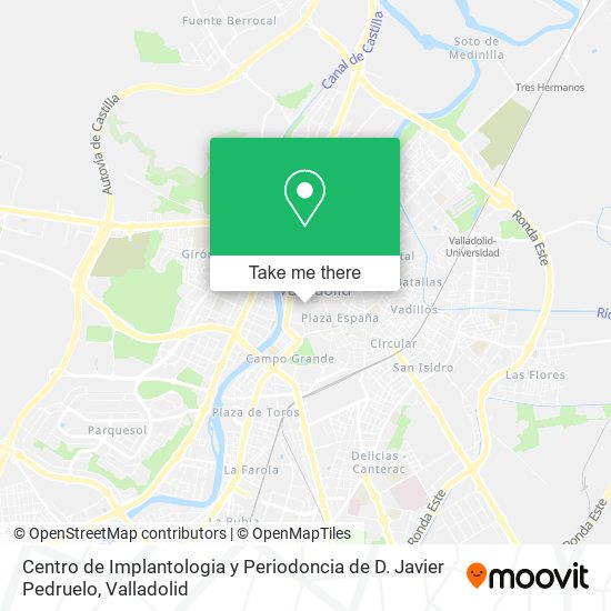 Centro de Implantologia y Periodoncia de D. Javier Pedruelo map
