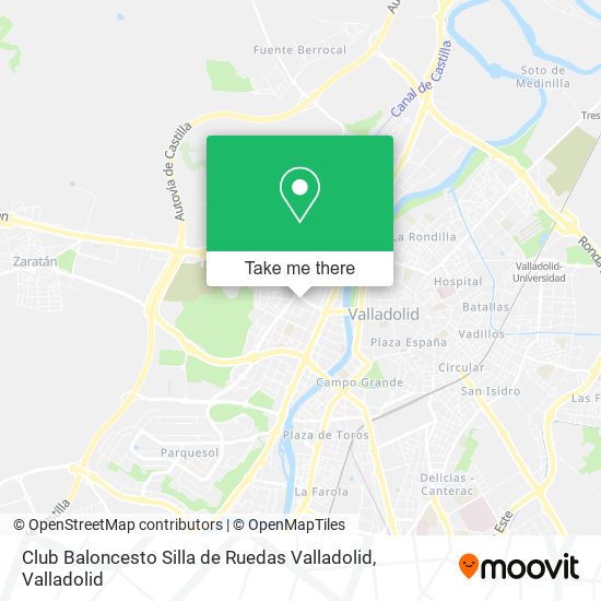 mapa Club Baloncesto Silla de Ruedas Valladolid