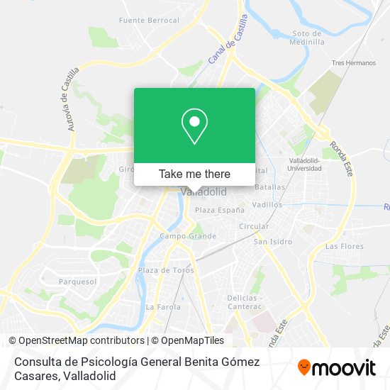 mapa Consulta de Psicología General Benita Gómez Casares