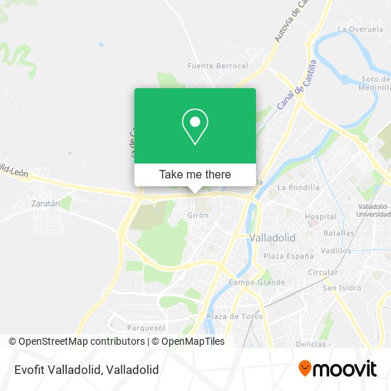 Evofit Valladolid map