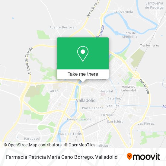 mapa Farmacia Patricia María Cano Borrego