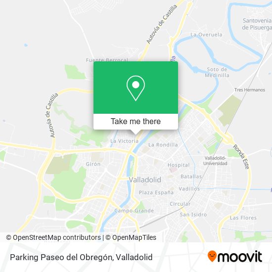 Parking Paseo del Obregón map