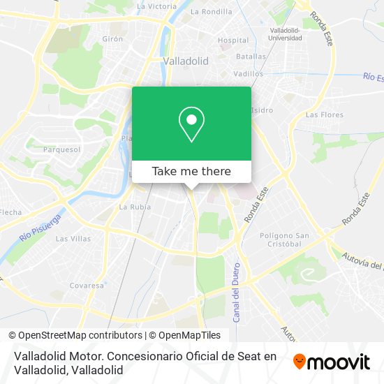 Valladolid Motor. Concesionario Oficial de Seat en Valladolid map