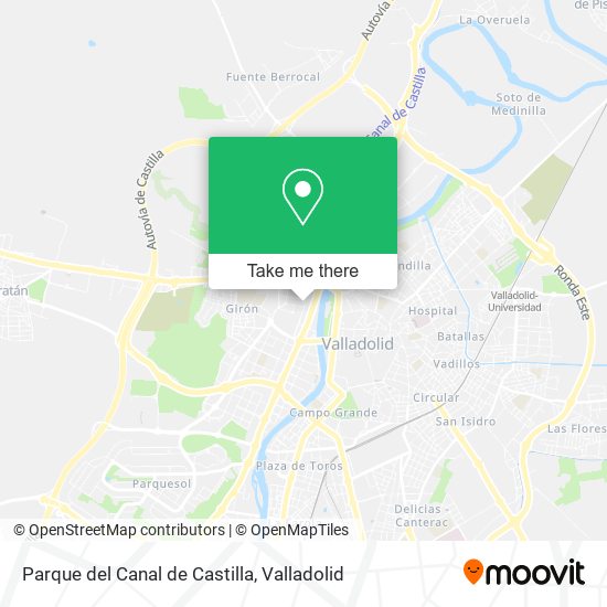Parque del Canal de Castilla map