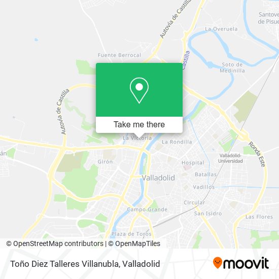 Toño Diez Talleres Villanubla map