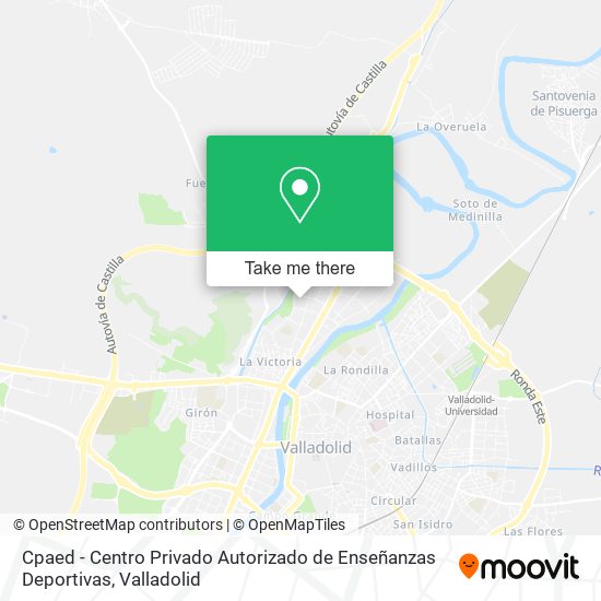 mapa Cpaed - Centro Privado Autorizado de Enseñanzas Deportivas