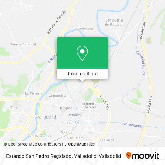 Estanco San Pedro Regalado. Valladolid map