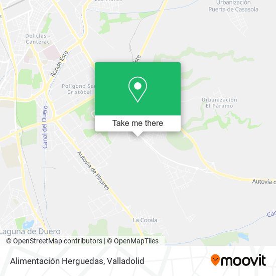 Alimentación Herguedas map