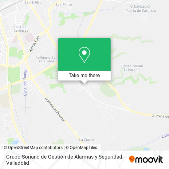 Grupo Soriano de Gestión de Alarmas y Seguridad map