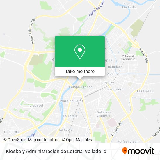 Kiosko y Administración de Lotería map