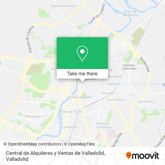 mapa Central de Alquileres y Ventas de Valladolid