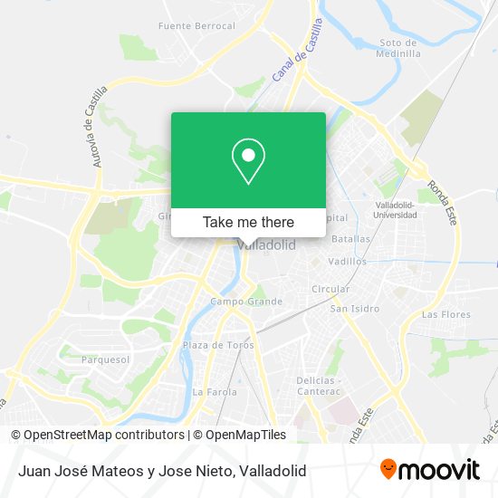 Juan José Mateos y Jose Nieto map