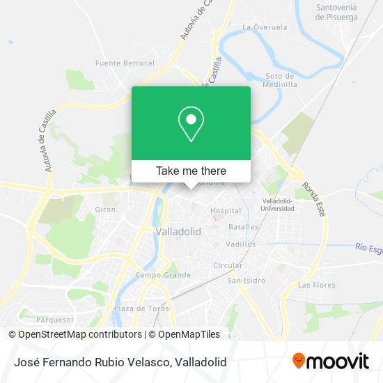 José Fernando Rubio Velasco map