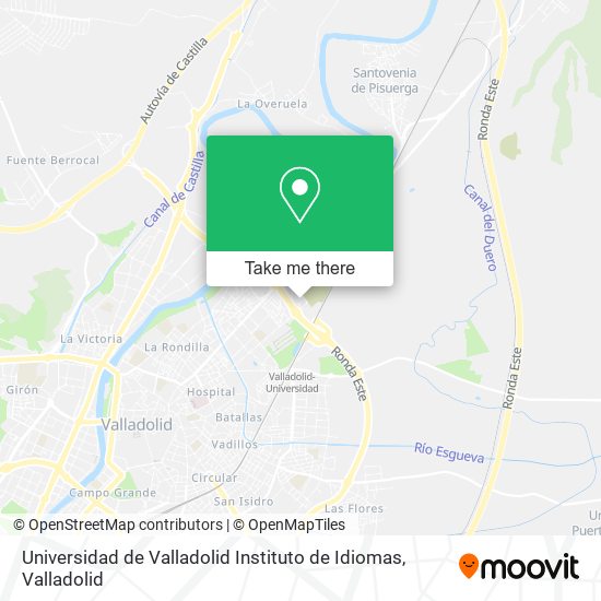 Universidad de Valladolid Instituto de Idiomas map