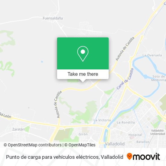 Punto de carga para vehículos eléctricos map