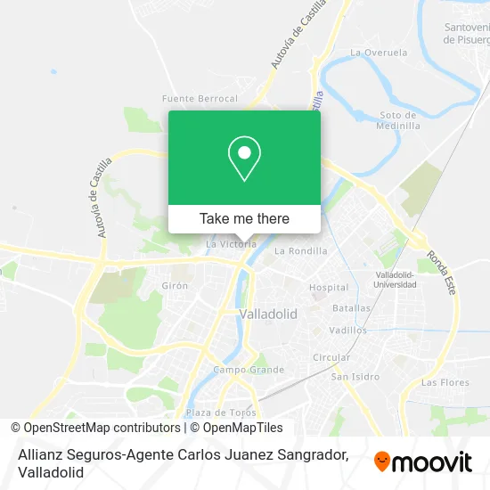 Allianz Seguros-Agente Carlos Juanez Sangrador map