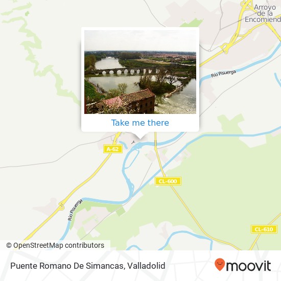 Puente Romano De Simancas map