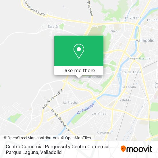 Centro Comercial Parquesol y Centro Comercial Parque Laguna map