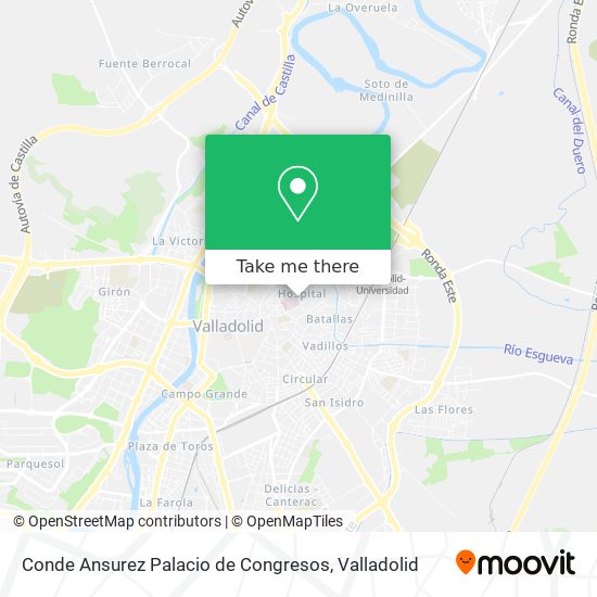 mapa Conde Ansurez Palacio de Congresos