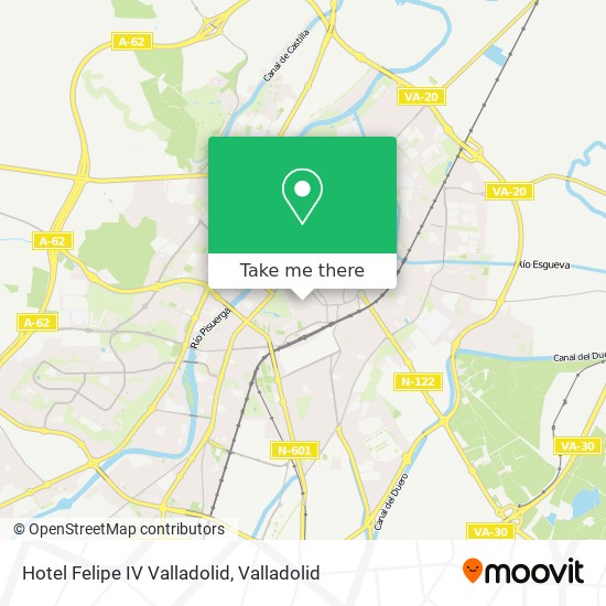 Hotel Felipe IV Valladolid map