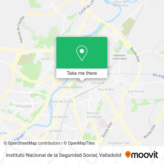 Instituto Nacional de la Seguridad Social map