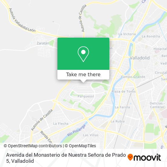 mapa Avenida del Monasterio de Nuestra Señora de Prado 5